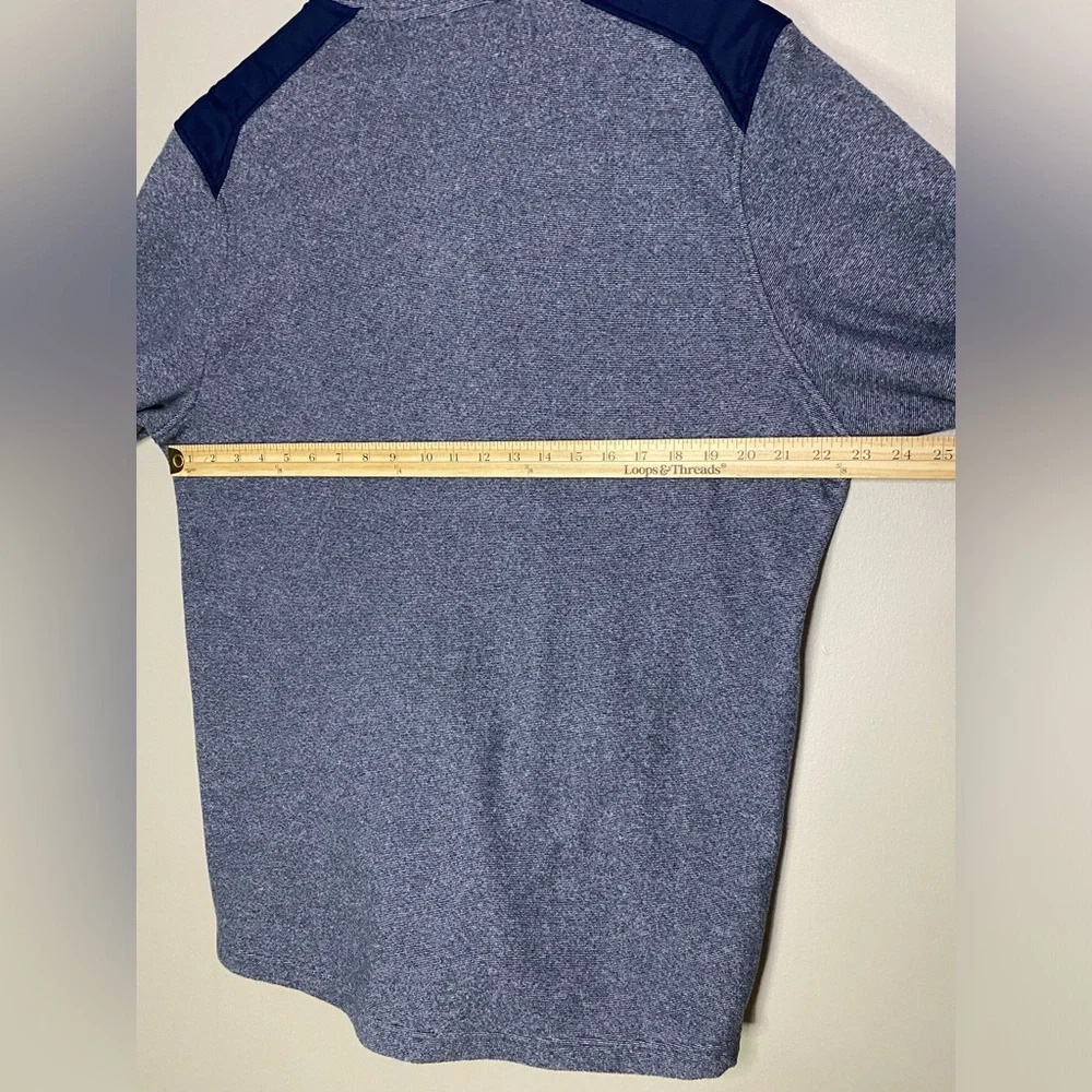 Under Armour UA mens XL navy‎ blue long sleeve 1/4 Zip Pullover with pockets - Picture 8 of 10